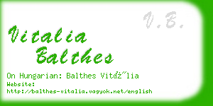 vitalia balthes business card